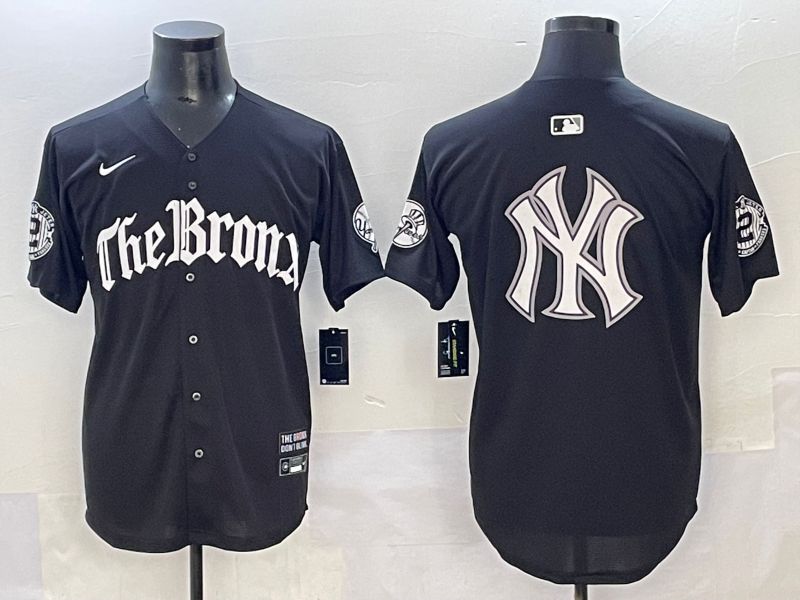 Men 2025 New York Yankees Blank Black Five generations Joint Name Nike MLB Jersey style 21